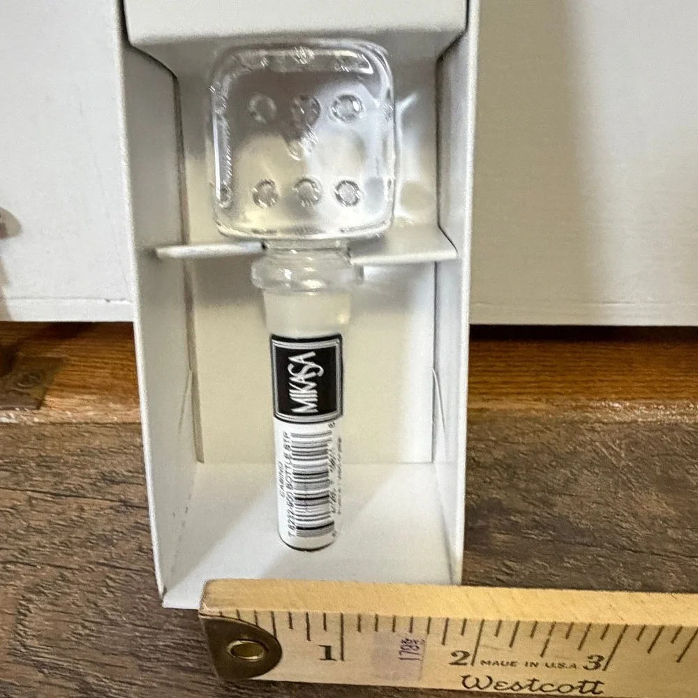 Mikasa Casino Crystal Dice Wine Bottle Stopper Austria‎ NEW